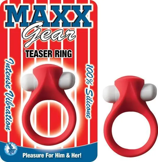 Maxx Gear Male Sex Toys Maxx Gear Teaser Vibrating Ring Red