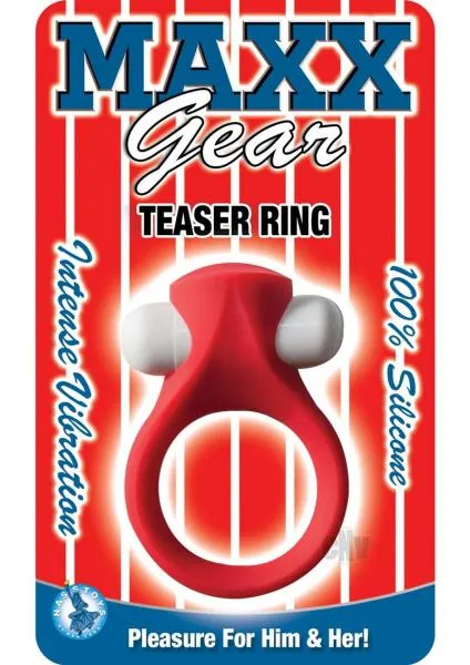 Maxx Gear Male Sex Toys Maxx Gear Teaser Vibrating Ring Red