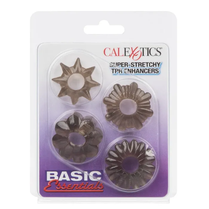 Basic Essentials 4 Cock Ring Set California Exotic Male Sex Toys