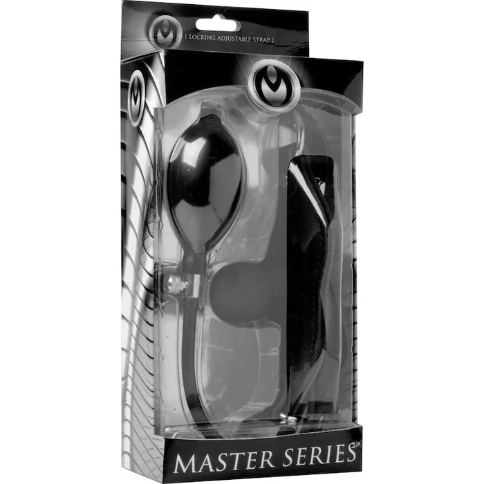 Anal Master Series Silencer Inflatable Locking Gag Black Master Series