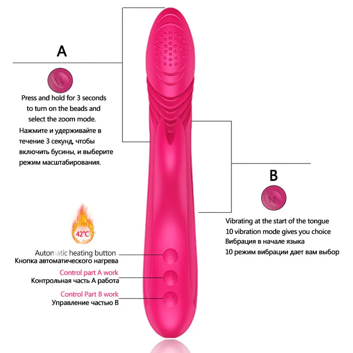 Own Pleasures Female Sex Toys 10 Speed Intelligent Heated Rabbit Rotating Dildo Vibrator