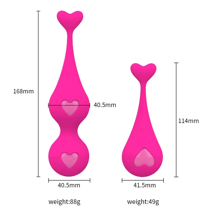 Female Sex Toys EVEs SECRETS Female Silicone Kegel Balls Elastic Womens Vagina Trainer With Hearts GSpot Massager