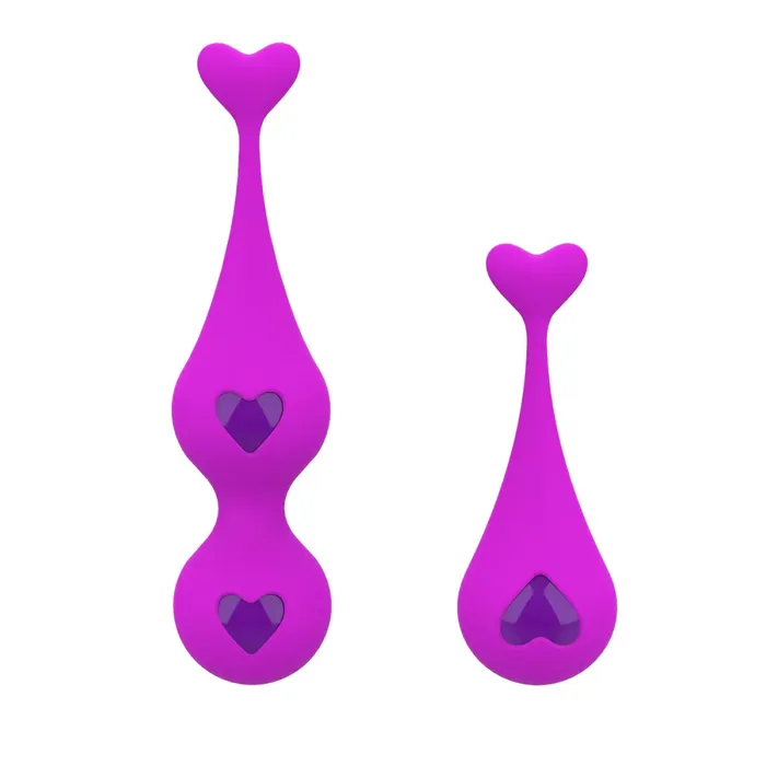 Female Sex Toys EVEs SECRETS Female Silicone Kegel Balls Elastic Womens Vagina Trainer With Hearts GSpot Massager