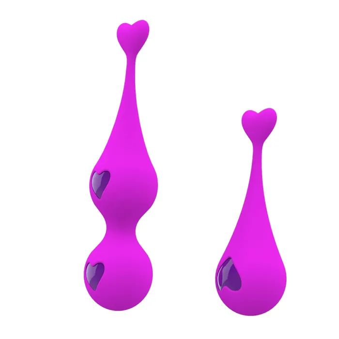 Female Sex Toys EVEs SECRETS Female Silicone Kegel Balls Elastic Womens Vagina Trainer With Hearts GSpot Massager