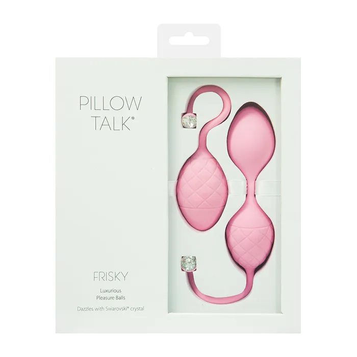 Pillow Talk Pillow Talk FRISKY Luxurious Pleasure Kegel Balls with Swarovski Crystal Pink Female Sex Toys