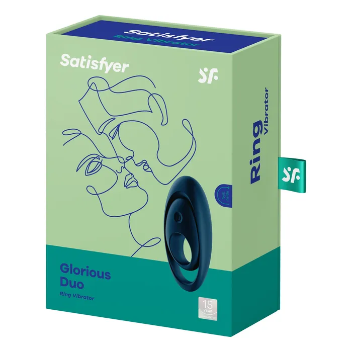 Vibrators Glorious Duo Ring Vibrator Dark Blue Satisfyer Vibrators Glorious Duo Ring Vibrator Dark Blue Satisfyer