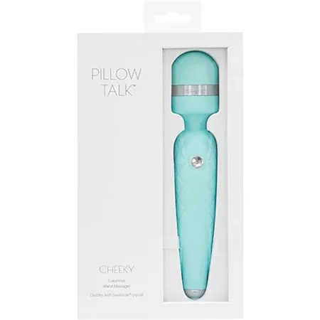 Vibrators Pillow Talk Cheeky Wand Vibrator Teal Pink BMS Factory