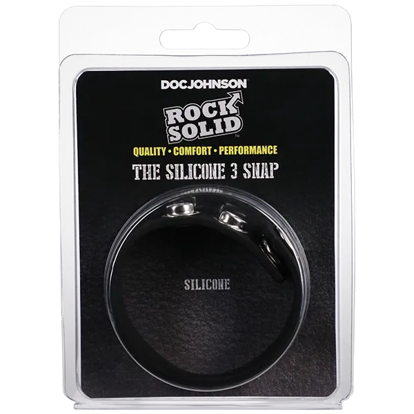Anal Rock Solid The Silicone 3 Snap Ring Black Doc Johnson Anal Rock Solid The Silicone 3 Snap Ring Black Doc Johnson