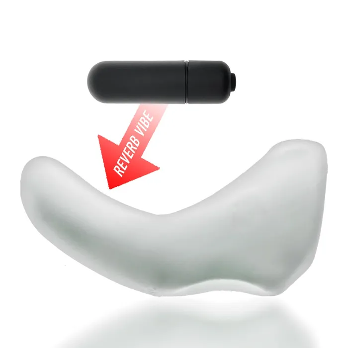 Hnkyjunk Couples Hunkyjunk Buzzfuck Sling with Taint Vibe Vibrating Cock Ring White Ice