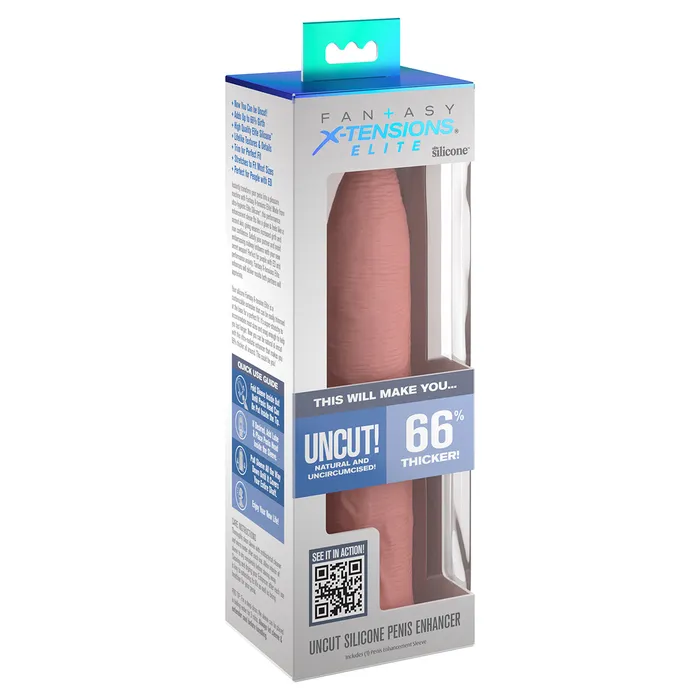 Uncut 7 Silicone Penis Enhancer Light Pipedream Male Sex Toys Uncut 7 Silicone Penis Enhancer Light Pipedream Male Sex Toys